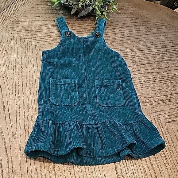 Teal cuduroy overall dress size 4 - Picture 8 of 8